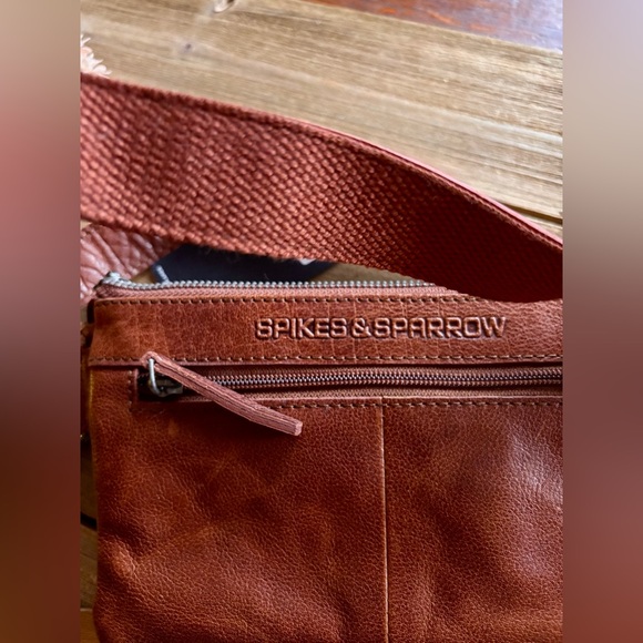 SPIKES & SPARROW LEATHER HIP BAG OREGON - BRANDY COGNAC - Picture 8 of 12